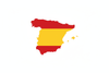 icono de peninsula española pero con la bandera española